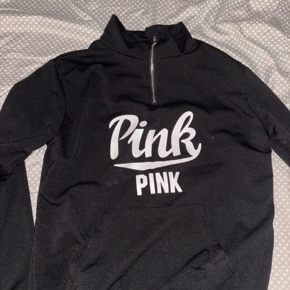 Black PINK Quarter-Zip Sweatshirt